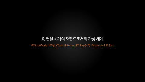메타버스 · 2021.04.20 102장 — 6. 현실 세계의 재현으로서의 가상 세계